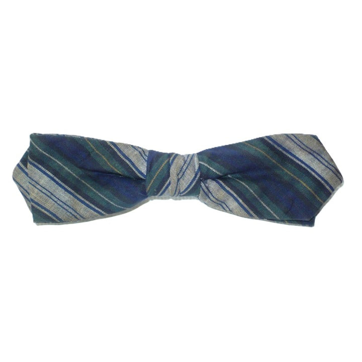 1930s Striped Pointed Bow Tie.