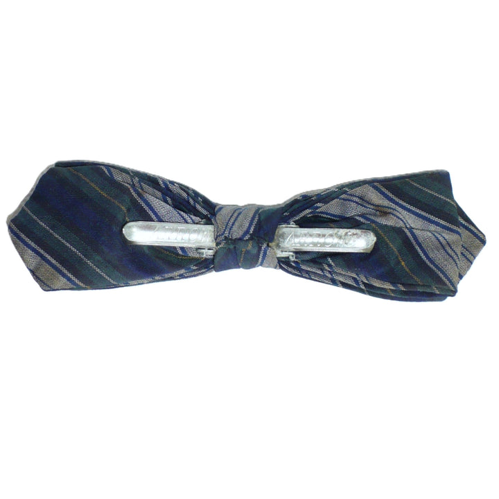 1930s Striped Pointed Bow Tie.