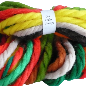 Vintage yarn Hair Ties ribbons.