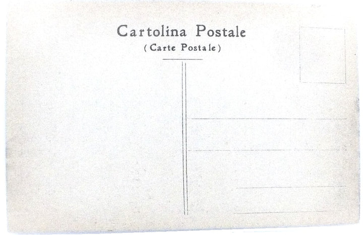 1909 Holy Cross Basilica Florence Italy, Temple of Italian Glories vintage postcard., uncirculated Postcard back.