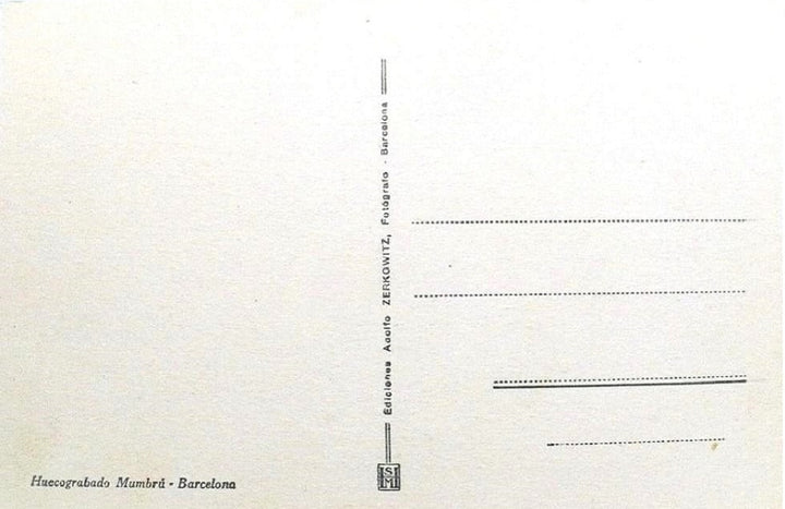 1934 Passeig de Colom Barcelona Spain Vintage Postcard.