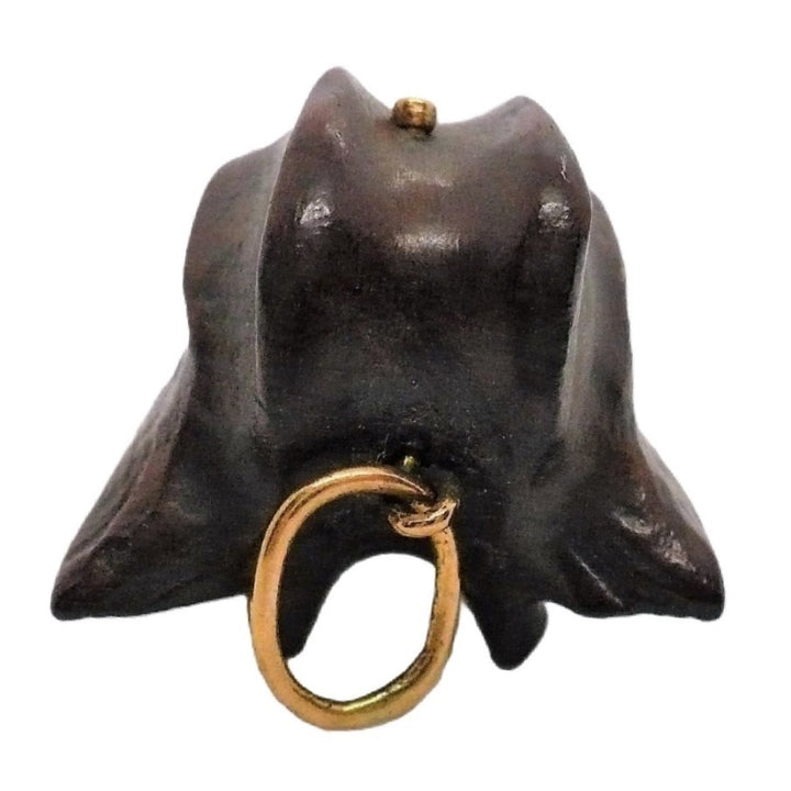 1960 Vintage Samurai Oni Hannya Mask Warthog Pendant 24k Gold.