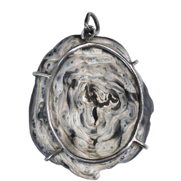 Large Chalcedony Rose Pendant.