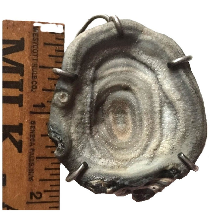 Large Chalcedony Rose Pendant.