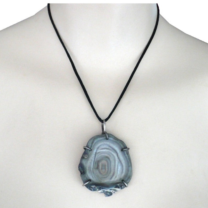 Large Chalcedony Rose Pendant.