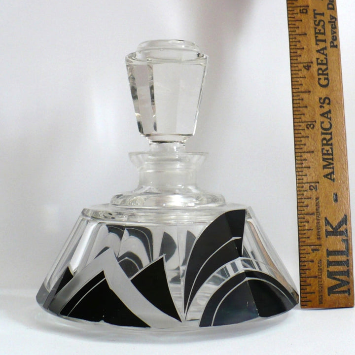 1930s Vintage Karl Palda Cologne Bottle & Stopper Crystal Vanity Decor.