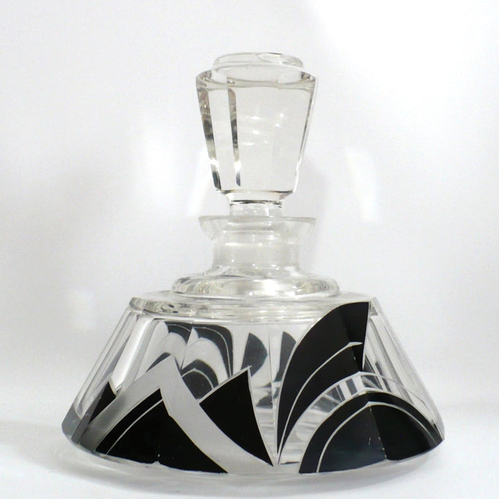 1930s Vintage Karl Palda Cologne Bottle & Stopper Crystal Vanity Decor.