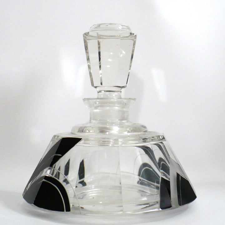 1930s Vintage Karl Palda Cologne Bottle & Stopper Crystal Vanity Decor.