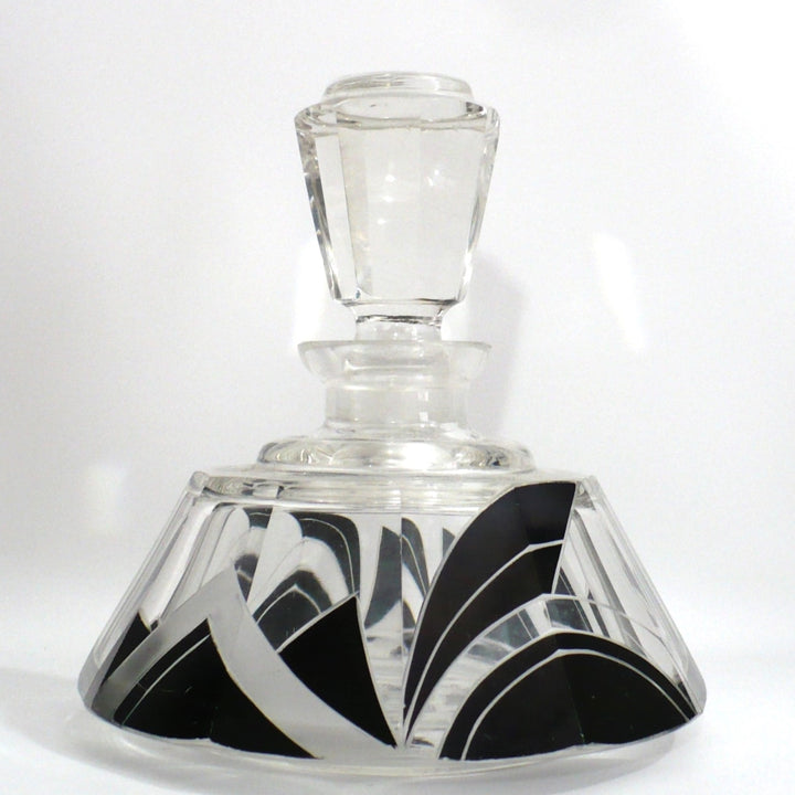1930s Vintage Karl Palda Cologne Bottle & Stopper Crystal Vanity Decor.