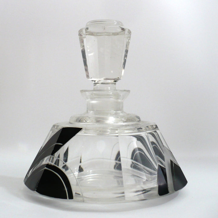 1930s Vintage Karl Palda Cologne Bottle & Stopper Crystal Vanity Decor.