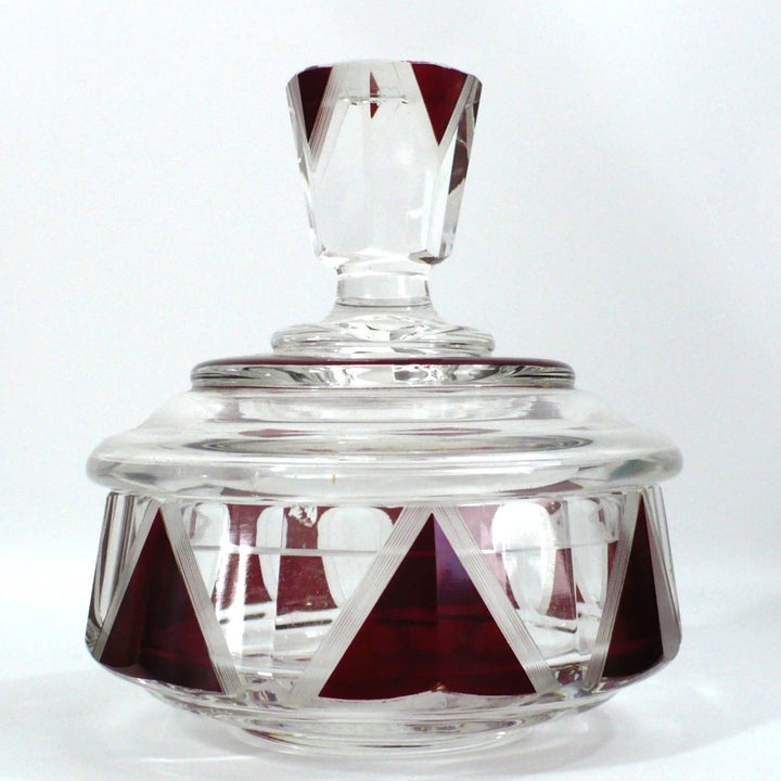 1930s Red Palda Vanity Powder Box.