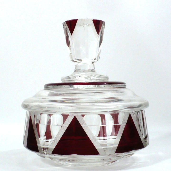 1930s Red Palda Vanity Powder Box.