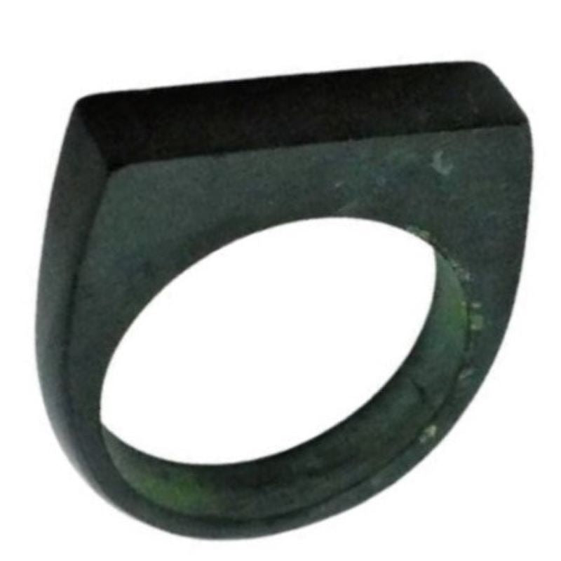 Sz 6.25 Bloodstone Block Ring 1960s