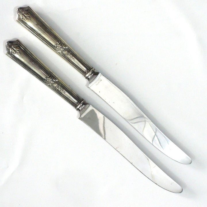 Pair of 1931 Regent by Alvin Sterling Silver Dinner Knives, 9 5/8", Replacements.