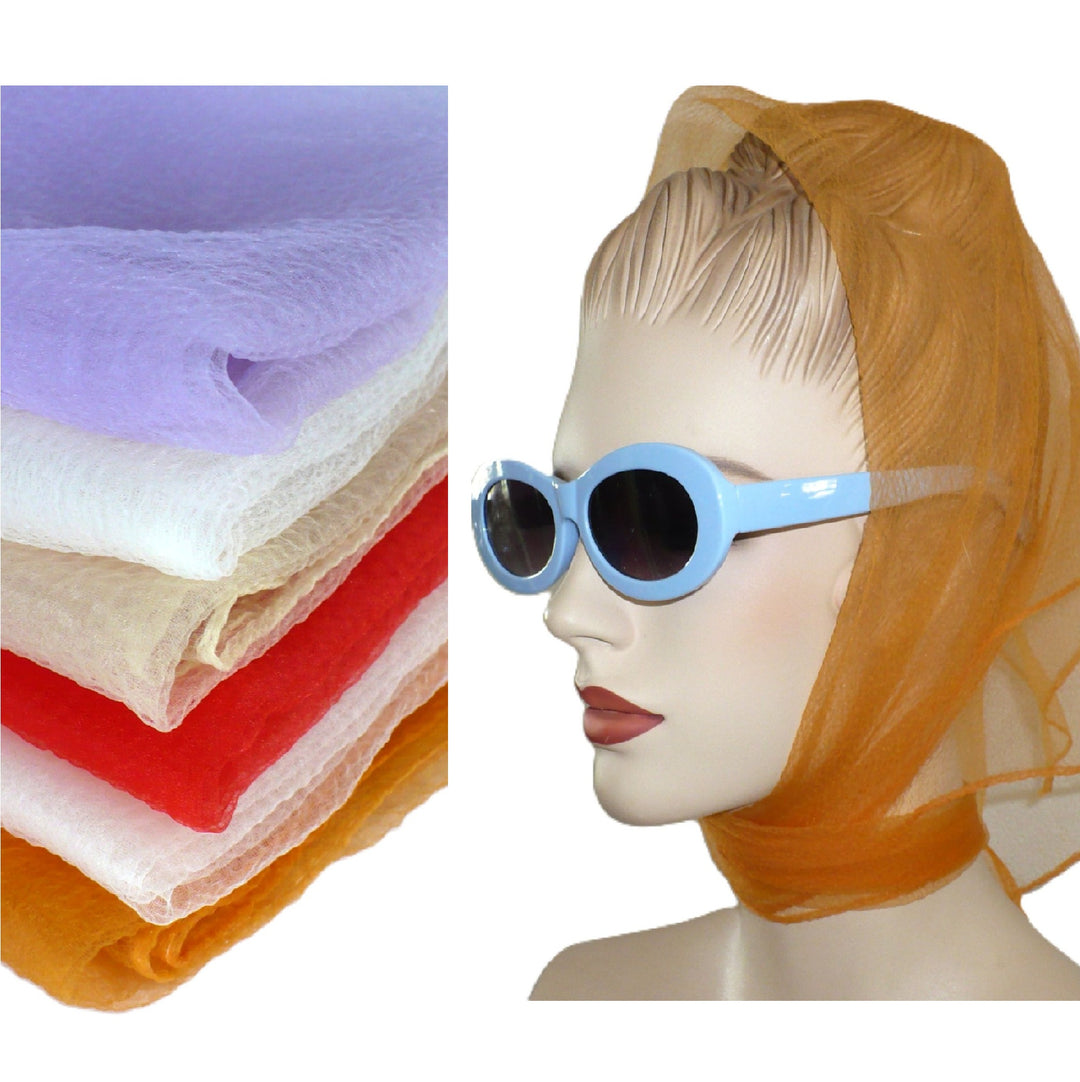 1950s vintage Set of Six Chiffon Scarves.