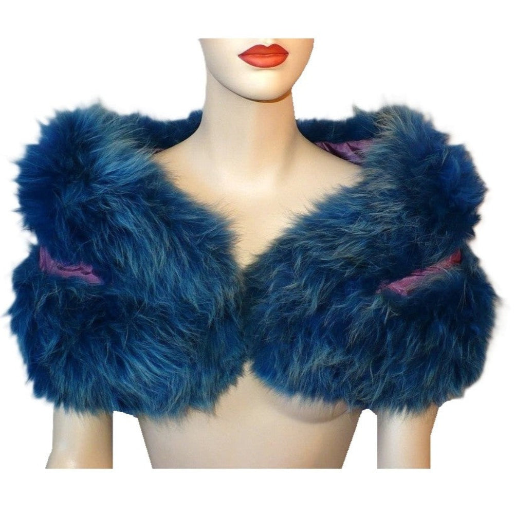 1950s vintage blue fox stole.