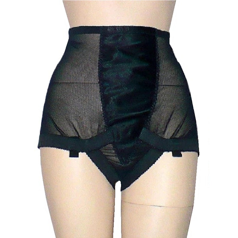 1960s Black Panty Girdle Garter Large