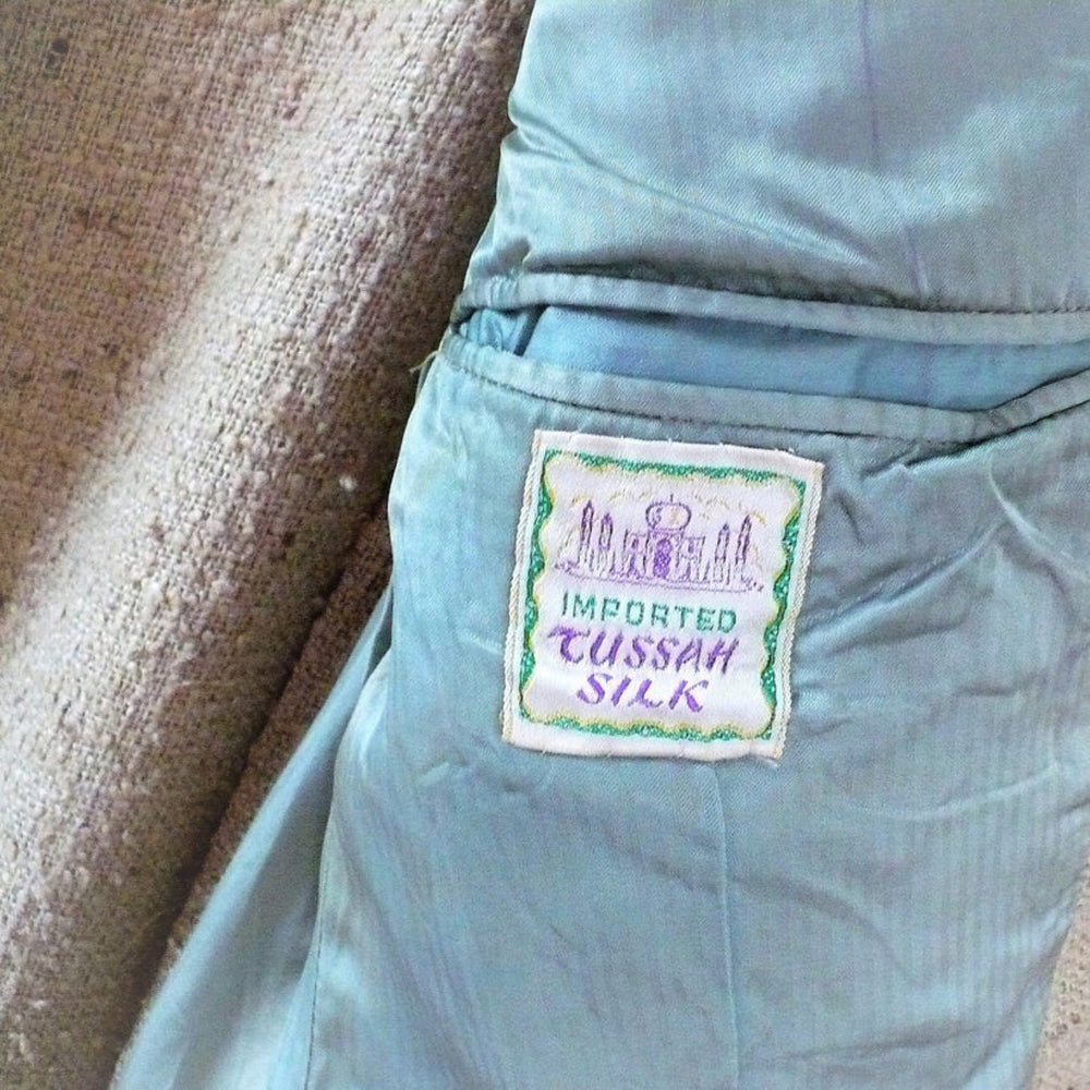 1950s Vintage Oxford University Tussah Silk Sport Coat.