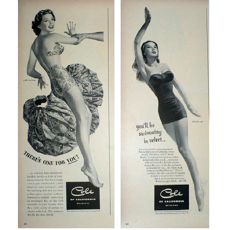 1948 Cole of California Print Ad.
