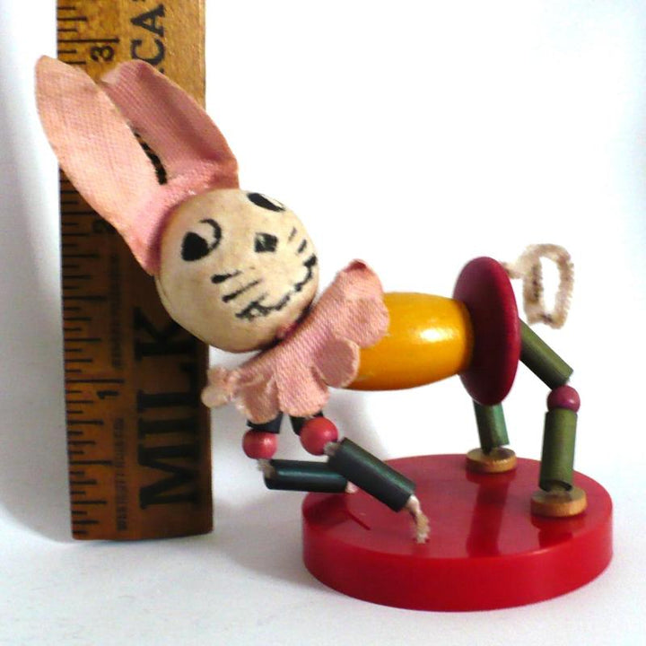 1960s Vintage Bunny Pipe Cleaner Bendy Doll – Collectible Easter Toy