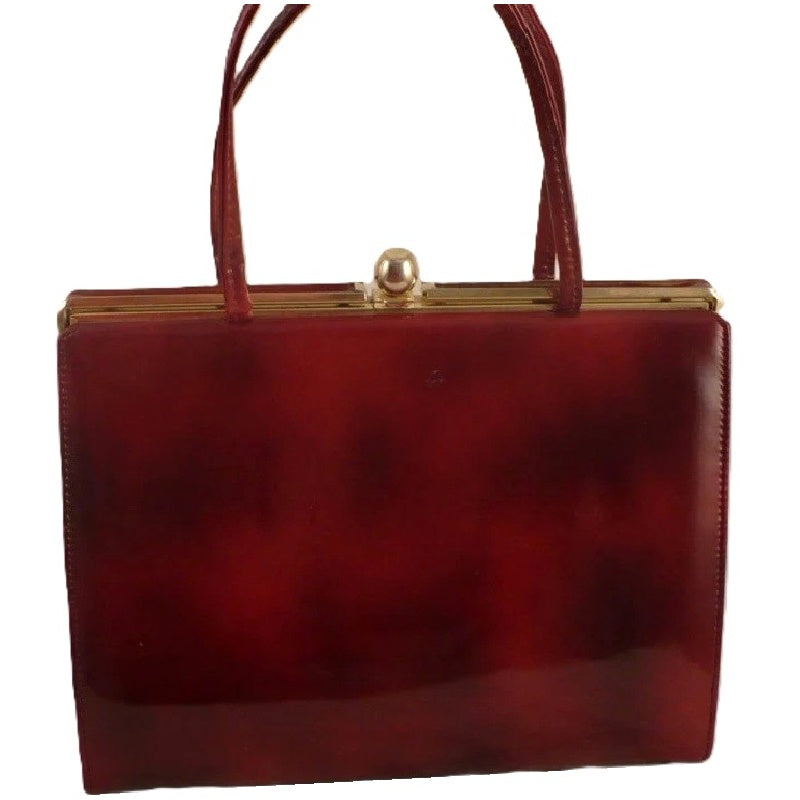 1960s Pretty Red Patent Leather Handbag.