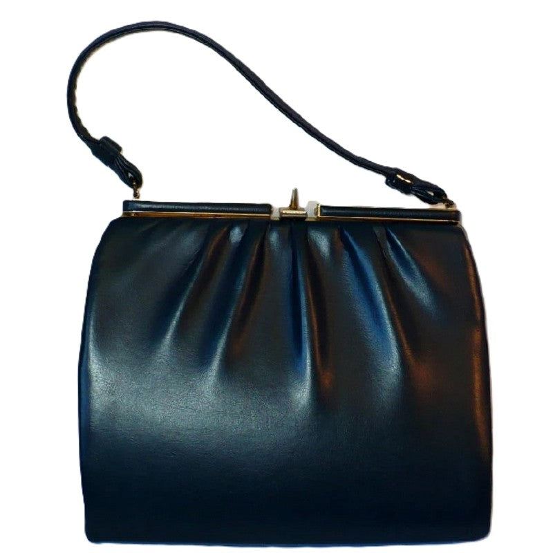 Leather handbag.