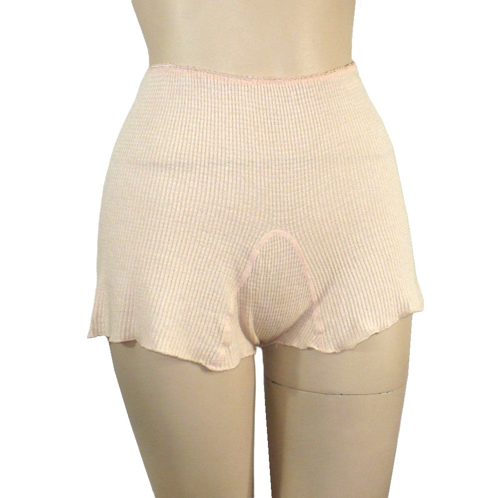 1920s Vintage Peach Tuck Stitch Tap Pants.