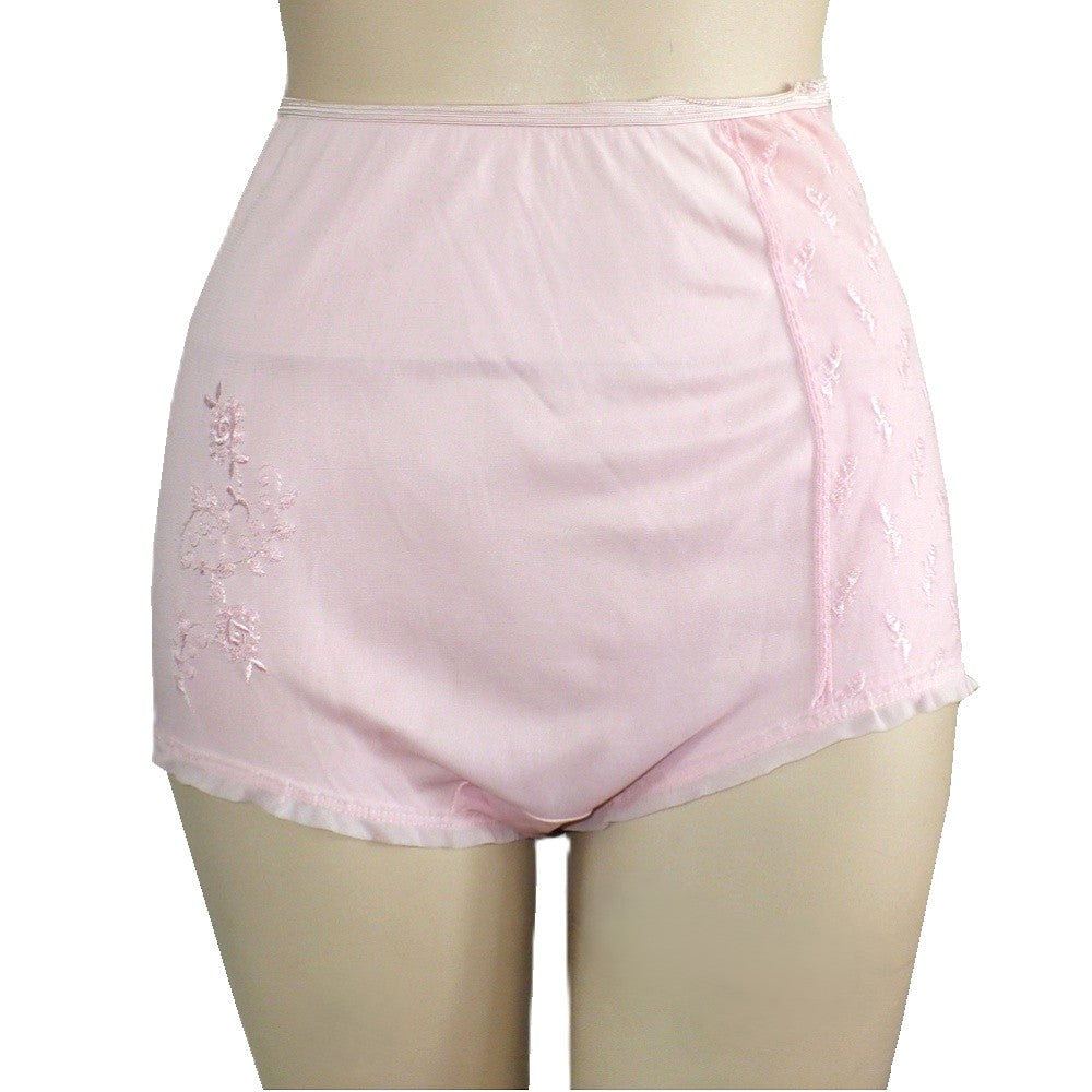 1950s Vintage Pink Embroidered Ruffle Fancy Pants Granny Panties  Get  Lucky Vintage
