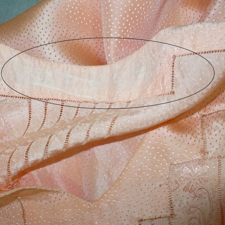 1918 Downton Abbey Style Grecian Goddess Silk Jacquard Nightgown XL.