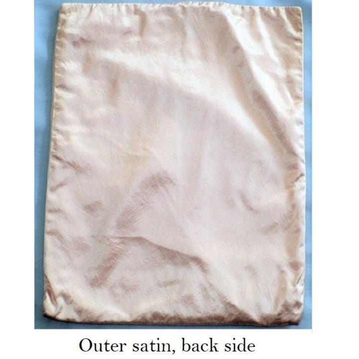 1920s pink satin dainty laundry bag.