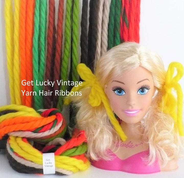 1970s Ten Pairs Yarn Hair Ties