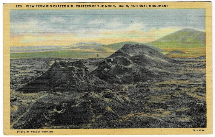 1937 Craters of the Moon Idaho National Park Vintage Postcard