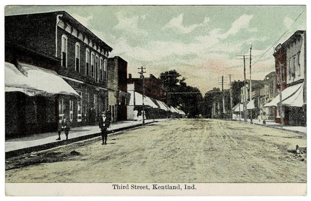 1909 Third Street Kentland Indiana Vintage Postcard