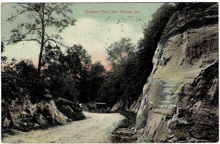 1909 Corydon Pike New Albany Indiana Vintage Postcard