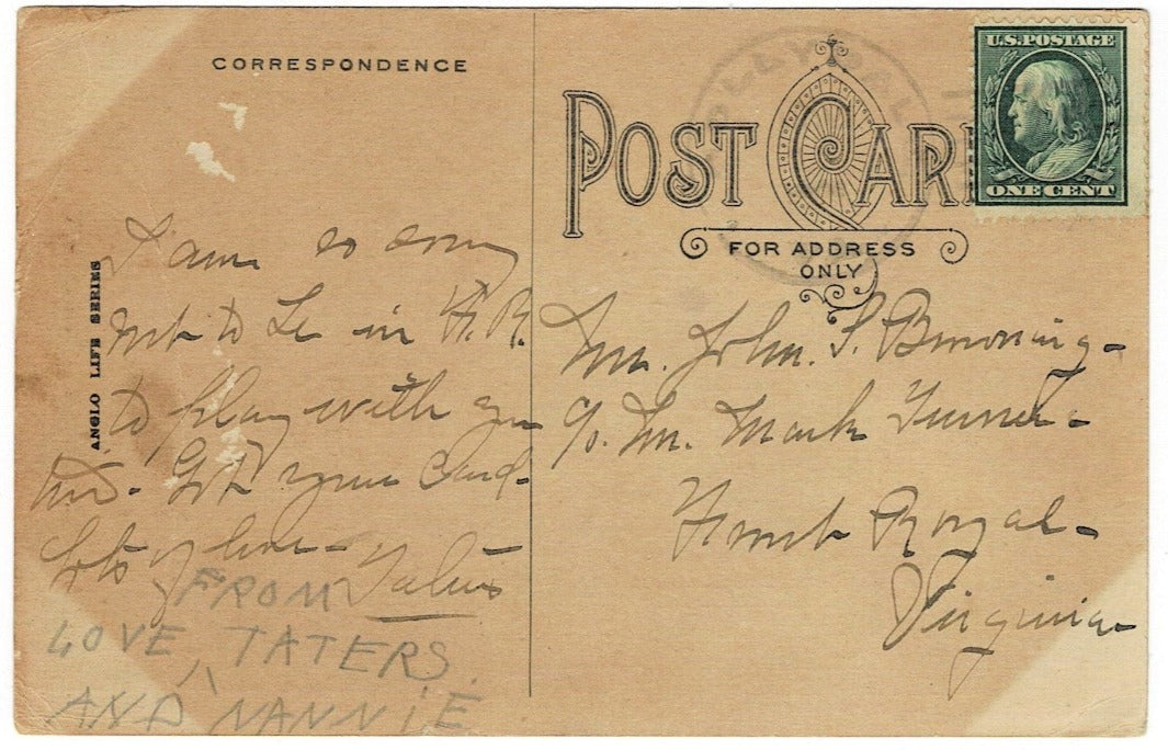 1909 Spunky Boy Hams It Up Vintage Postcard