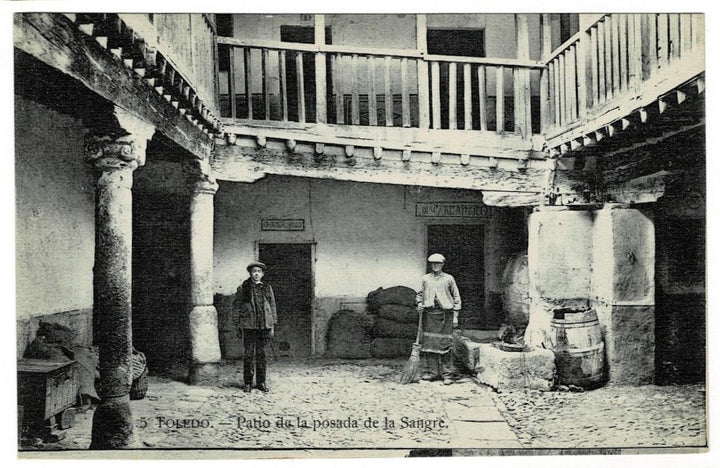 1909 Blood Inn Patio Toledo Spain Vintage Postcard