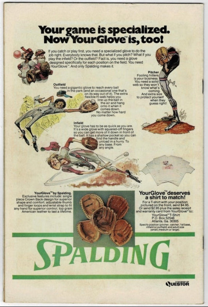 Back of comic book.
