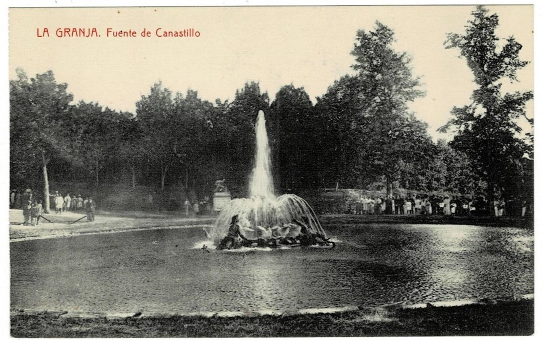 1909 Canastillo Fountains La Granja Spain Vintage Postcard