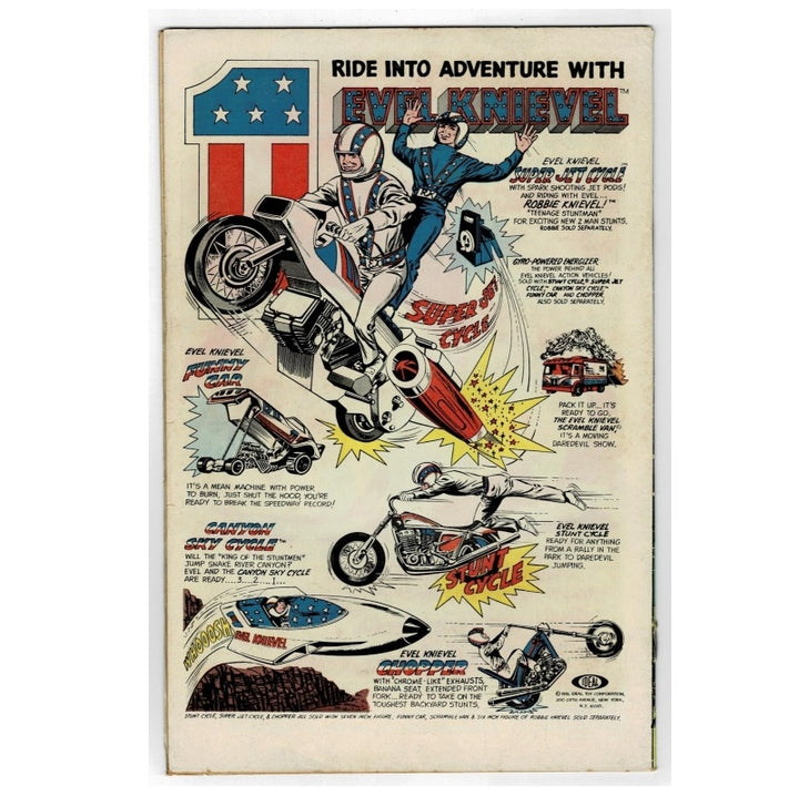 Back of comic book.
