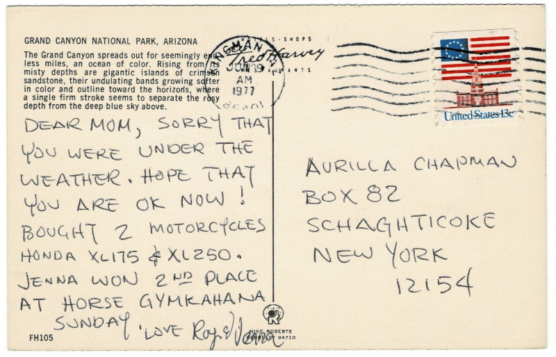 Back of postcard.