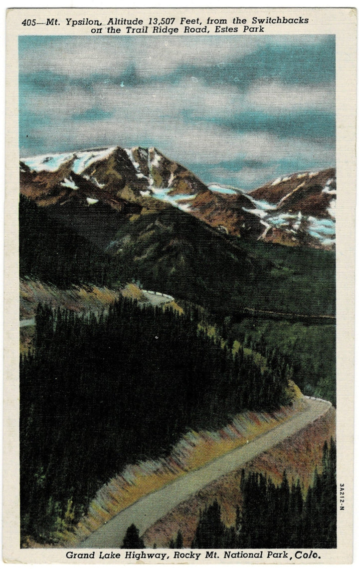 1930s Mount Ypsilon Colorado Vintage Postcard.
