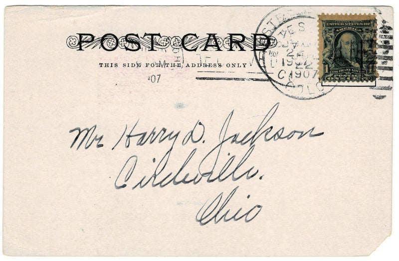 Back of postcard.