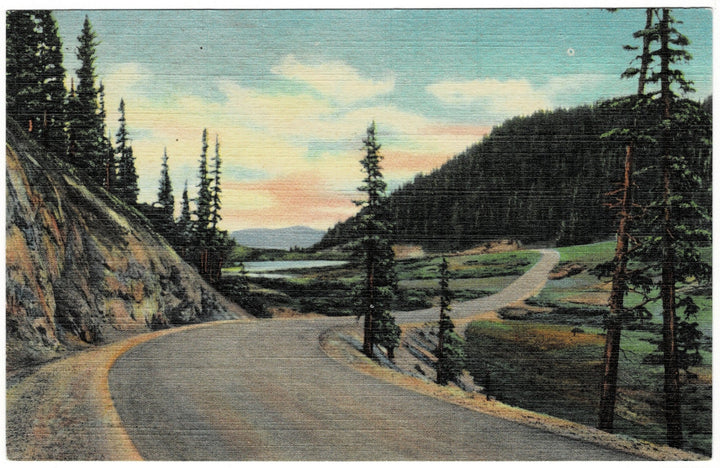 1930s Milner Pass and Poudre Lakes Colorado Vintage Postcard.