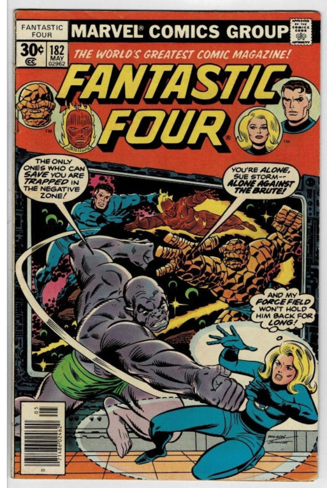Cover of Fantastic Four Vol 1 #182 featuring the charactersFantastic Four with the Mad Thinker.