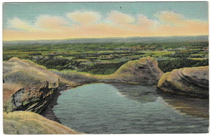 1930s Crater Lake Lookout Mountain Georgia Vintage Postcard.