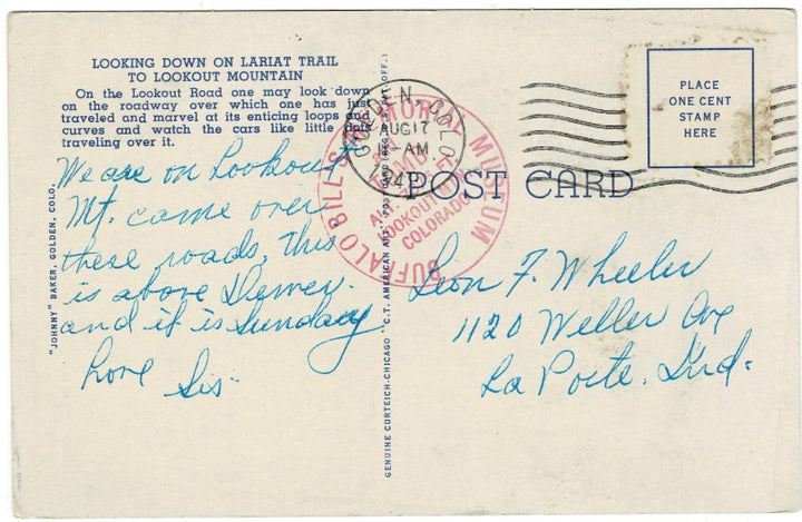 Back of postcard.