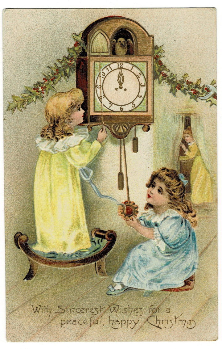 1907 Cuckoo-Cuckoo, It's Christmas! Vintage Christmas Postcard.