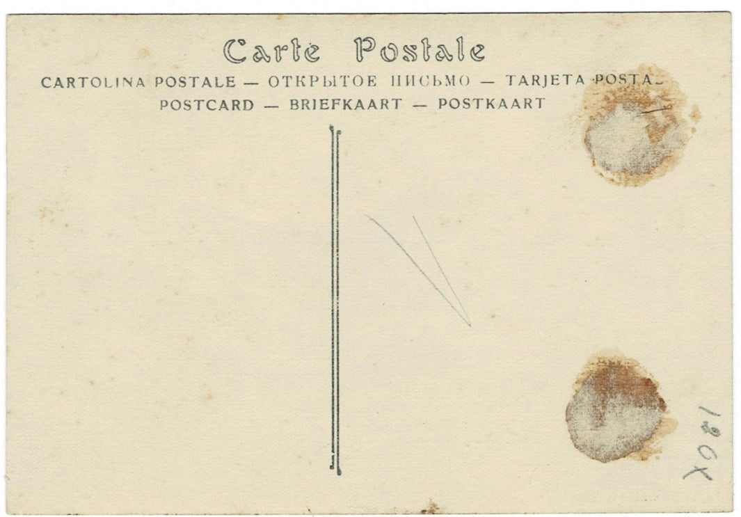 1902 Genie Keeping Secret of Tomb Vintage Art Postcard RPPC