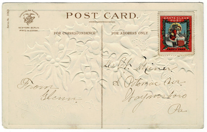 Vintage Christmas postcard.