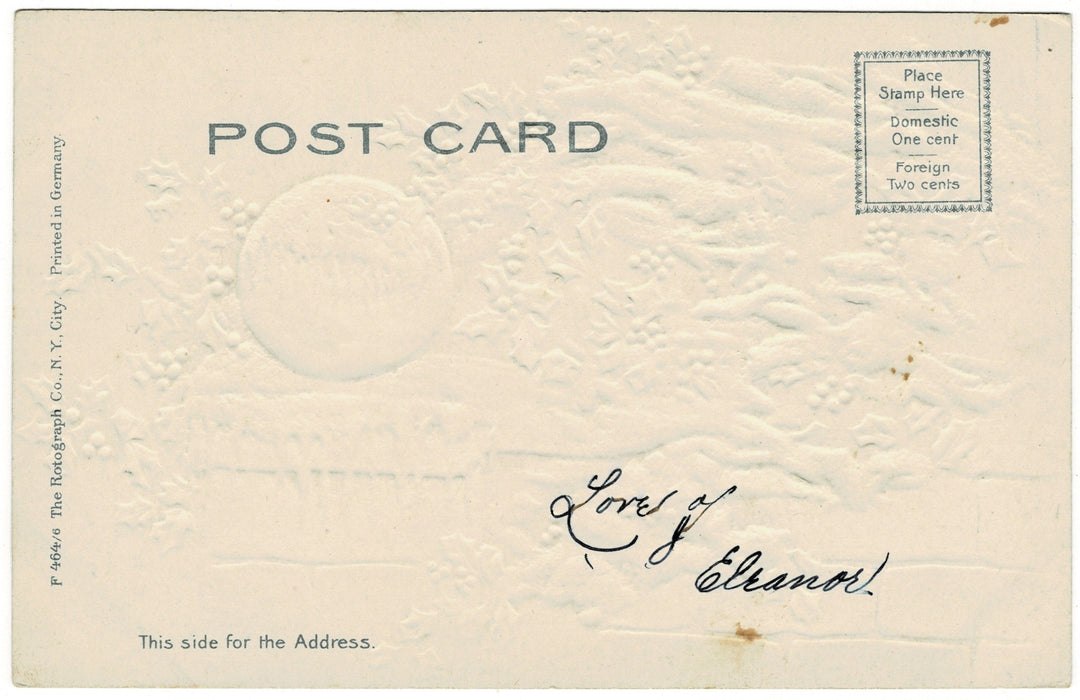 Vintage Christmas postcard.